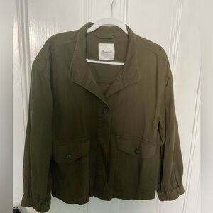 Olive Green Crop Jacket